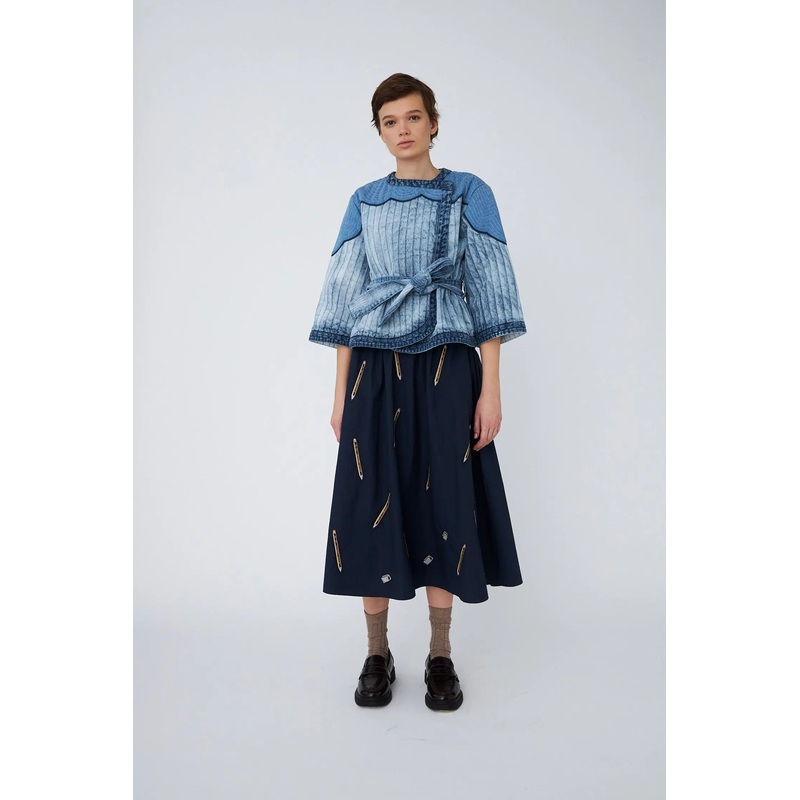 Denim Quilted Jacket – Denim Blue