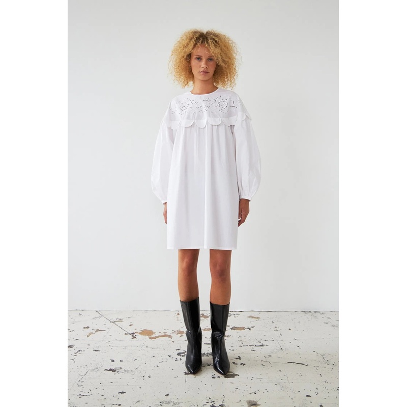 Embroidery Anglaise mini dress – White