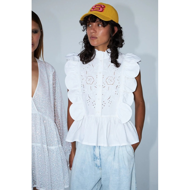 Embroidery Anglaise top – White