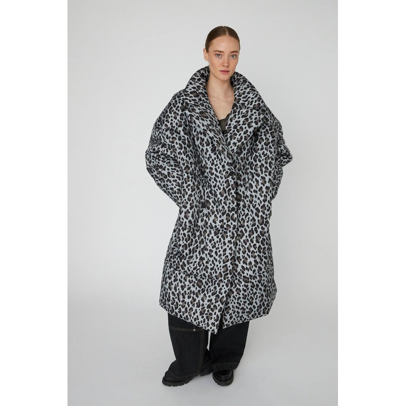 Oversized padded Coat – Leopard