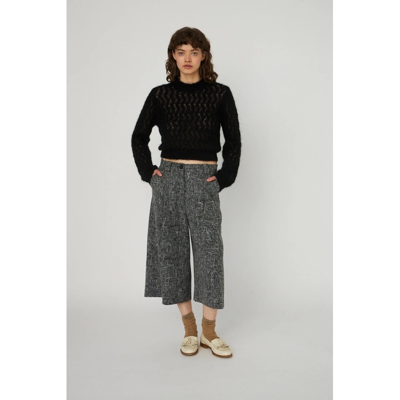 Salt and Pepper Cropped Low-Waist Pants – Flintstone