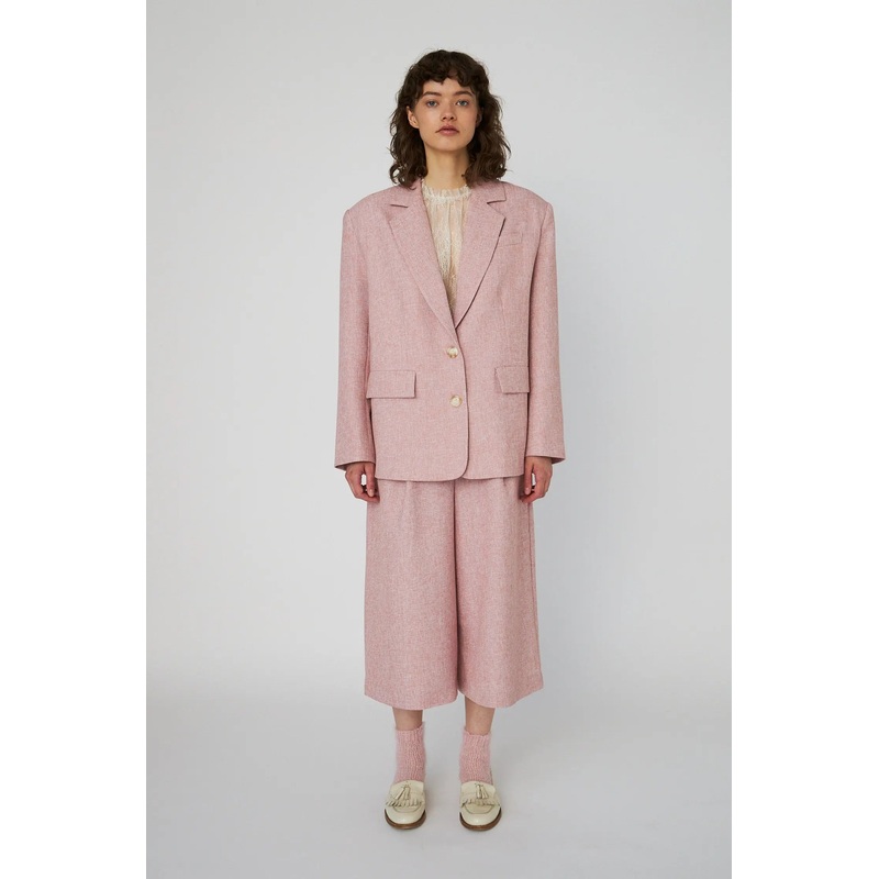 Salt and Pepper Oversized Blazer – Pink Powder