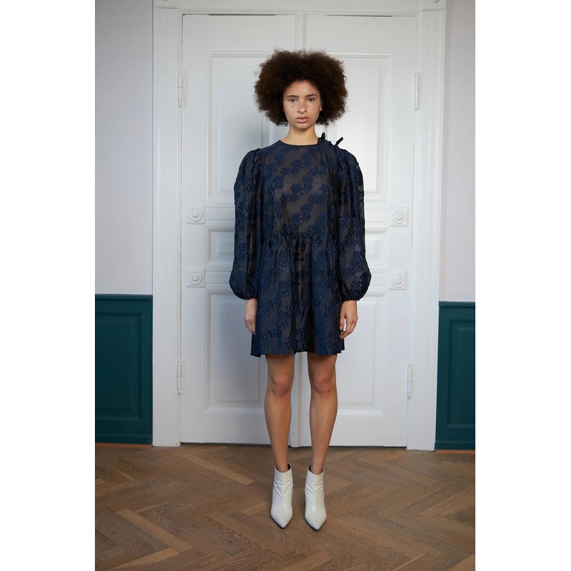 Semi transparent mini dress – Navy