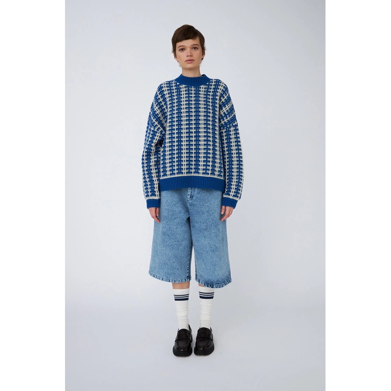 Wool Mix Sweater – Blue Sea-XXS/XS & S/M & L/XL