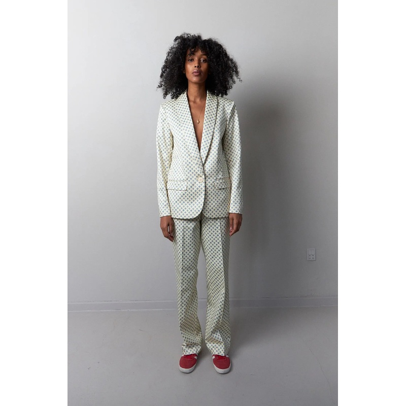 Flower printed blazer – Happy Blue Flowers