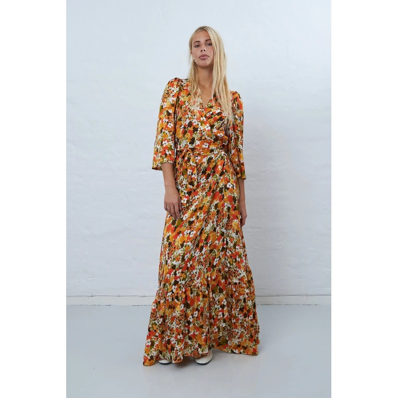 Printed maxi wrapdress – Summer Burned