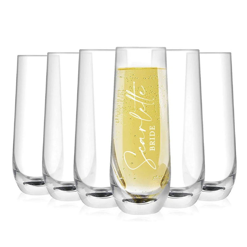 Stemless Flutes, Customized-Stemless Flute & Stemless Flute with Gift Box