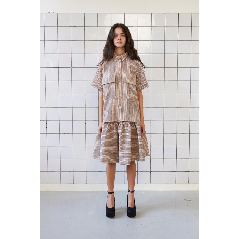 Tessie Shirt – Red Brown-32 & 34 & 36 & 38 & 40 & 42 & 44