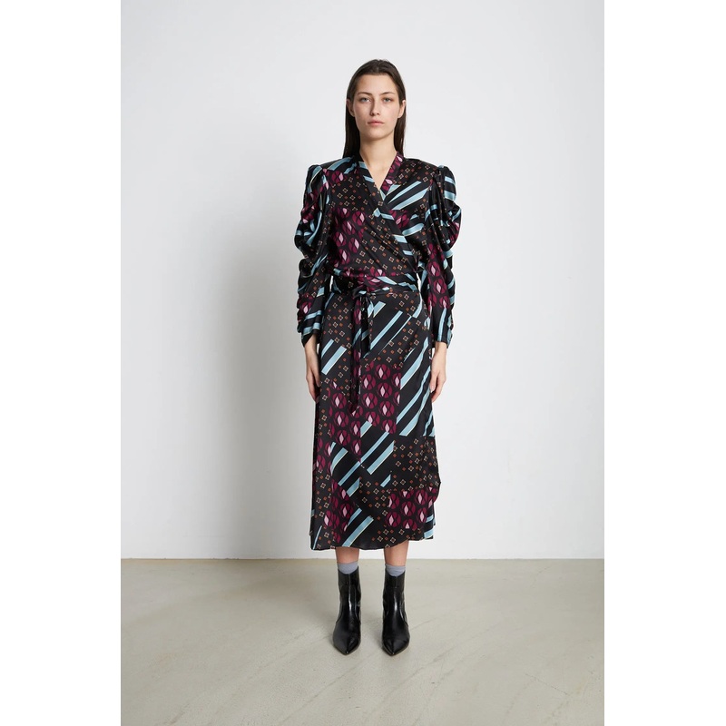 Wrap silk dress – Tie Combination