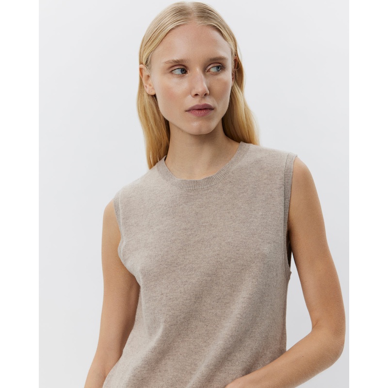 KARLISW VEST – Brown melange-XS & S & M & L & XL