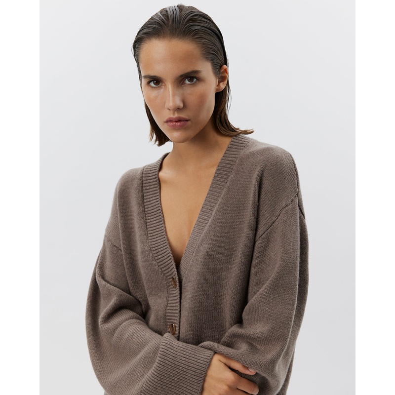 LEVASW CARDIGAN – Brown Fudge-XS & S & M & L & XL