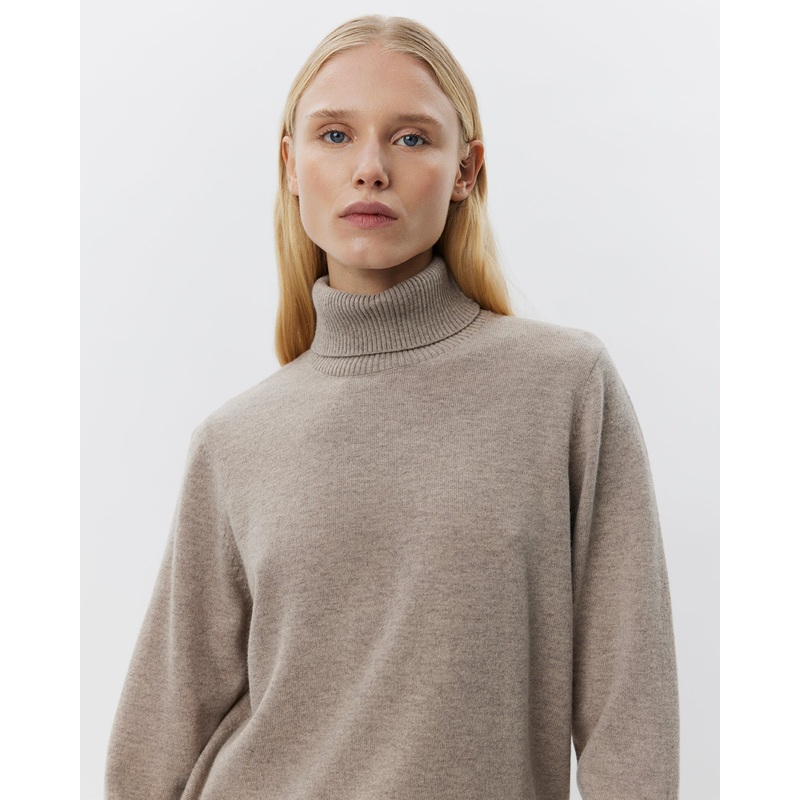 NELLSW SWEATER – Brown melange