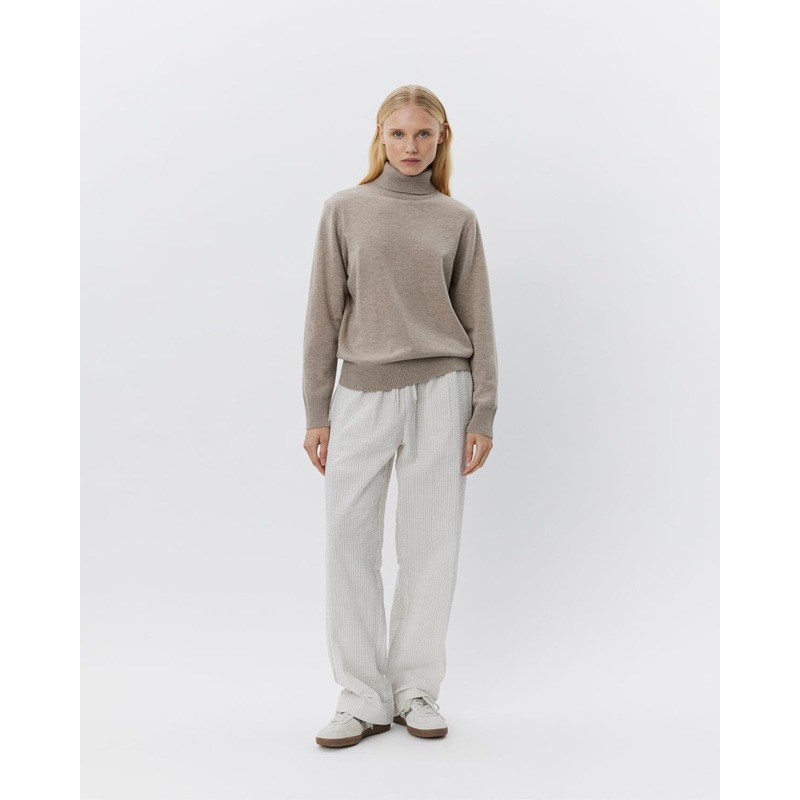 ABIGAILESW TROUSERS – Antique White w Black