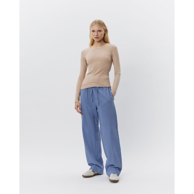 ABIGAILESW TROUSERS – Blue-Black w Antique White