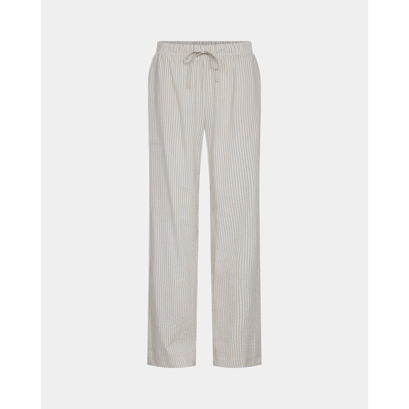 ABIGAILESW TROUSERS – Light Brown Striped
