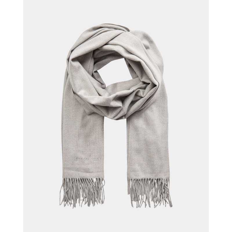 BELLASW SCARF – Grey melange-Onesize