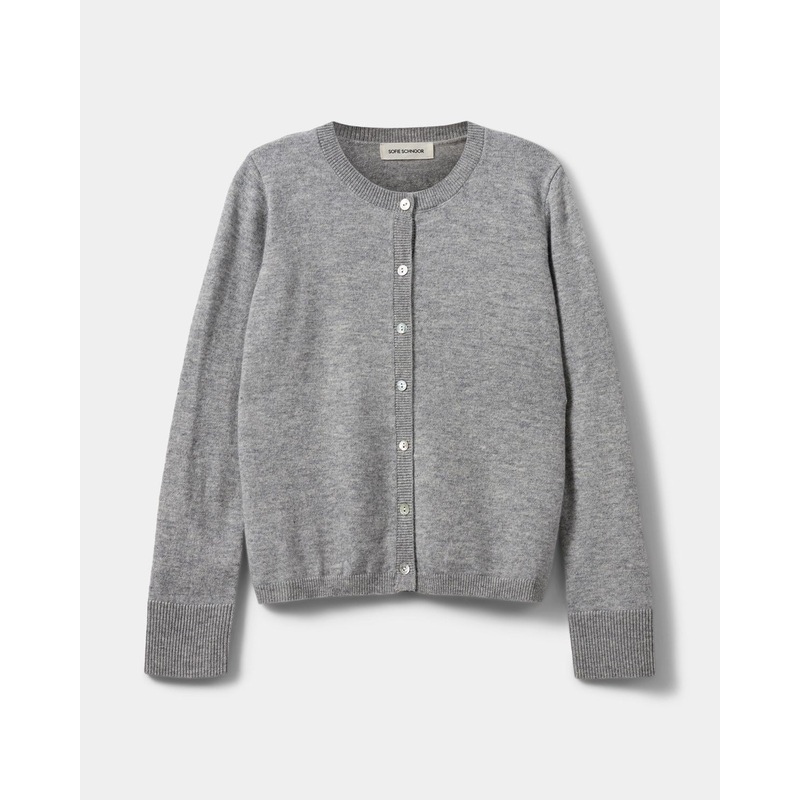 CISSESY CARDIGAN – Grey melange