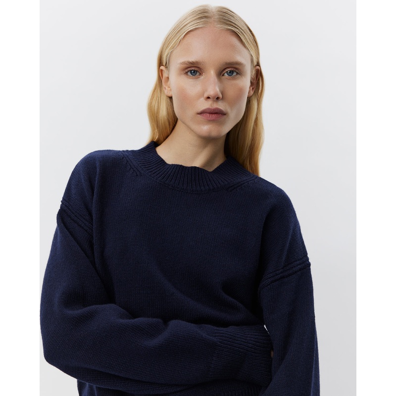 HOPESW SWEATER – Navy Blue-XS & S & M & L & XL