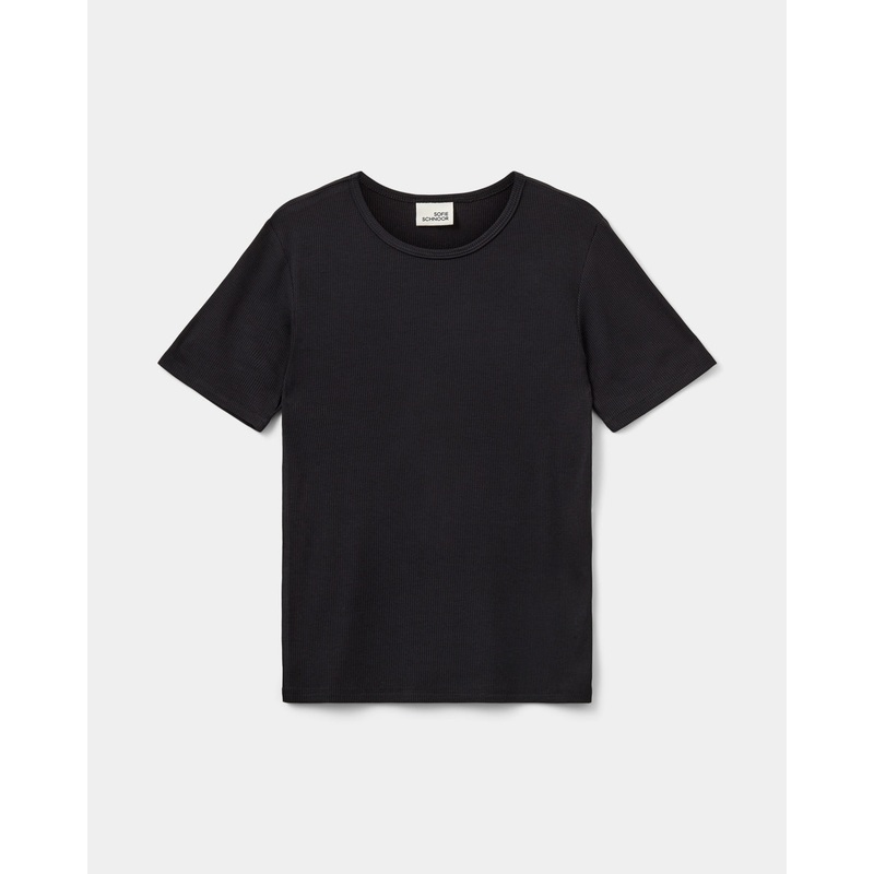 NATALIASY RIB T-SHIRT – Black-128 & 140 & 152 & 164 & 176