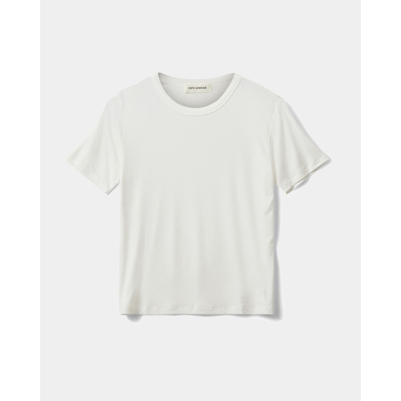 NATALIASY RIB T-SHIRT – White-128 & 140 & 152 & 164 & 176