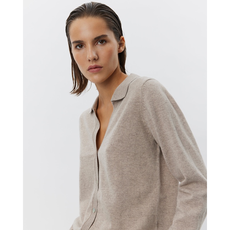 SKYLARSW CARDIGAN – Brown melange