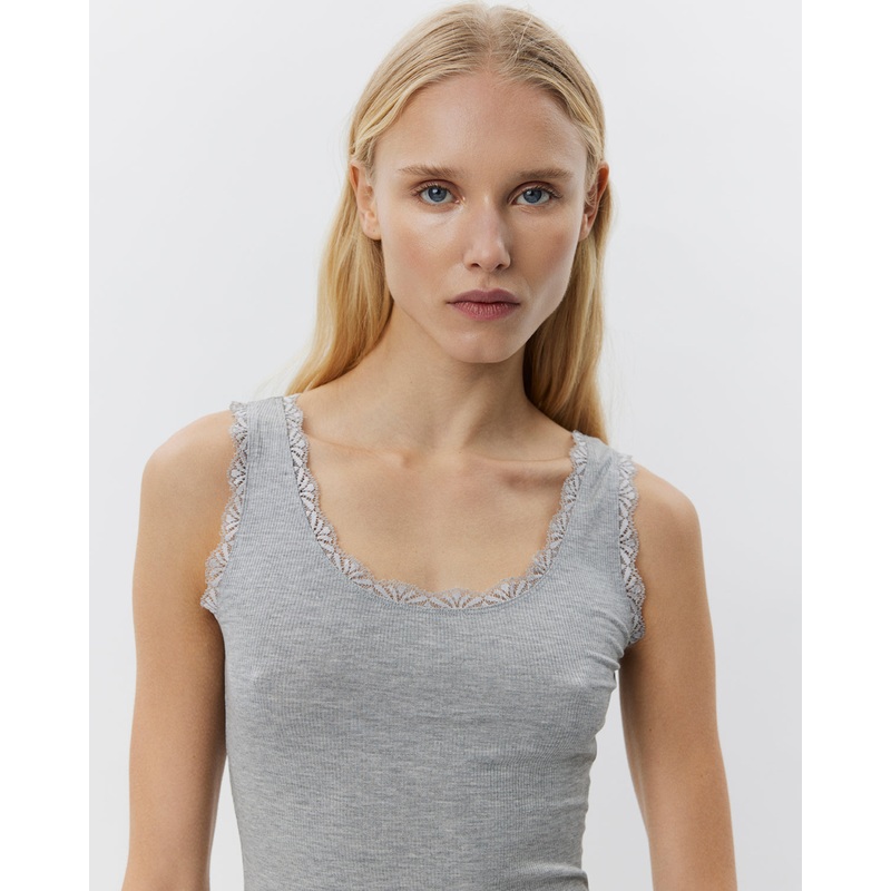 ULRIKKESW TOP – Grey mel-XS & S & M & L & XL