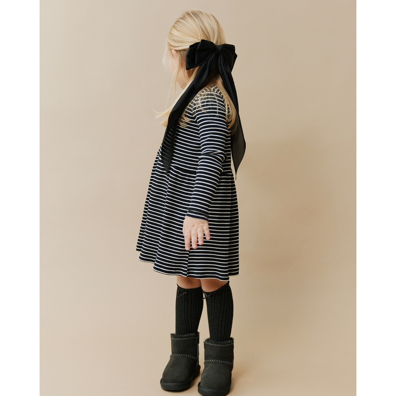 BERRASK DRESS – Black striped-98 & 104 & 110 & 116 & 122 & 128