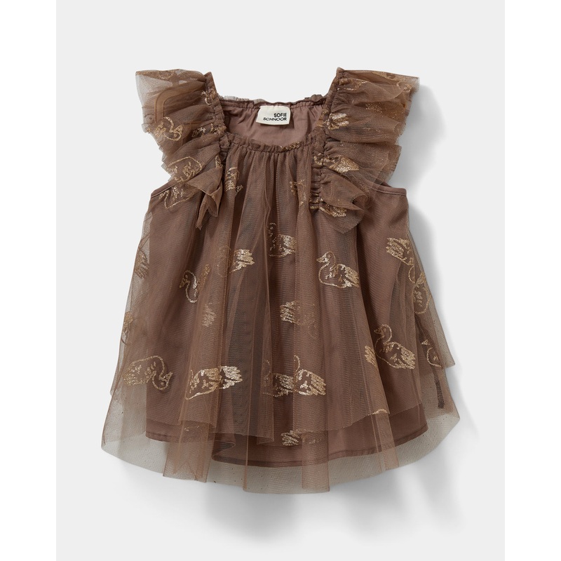 BLOSSOMSB DRESS – Brown-56 & 62 & 68 & 74 & 80 & 86 & 92 & 98