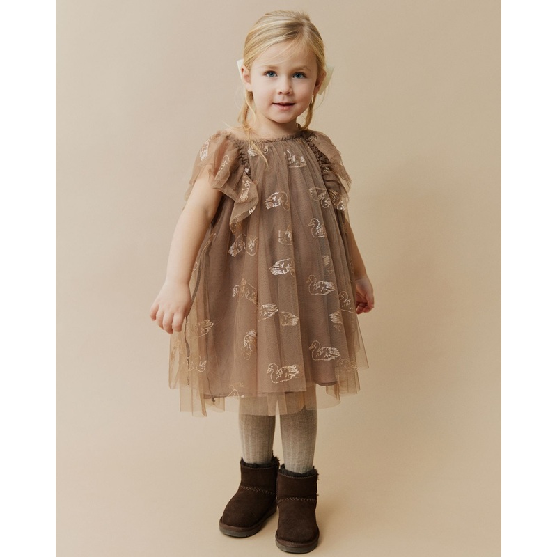 BLOSSOMSK DRESS – Brown-98 & 104 & 110 & 116 & 122 & 128
