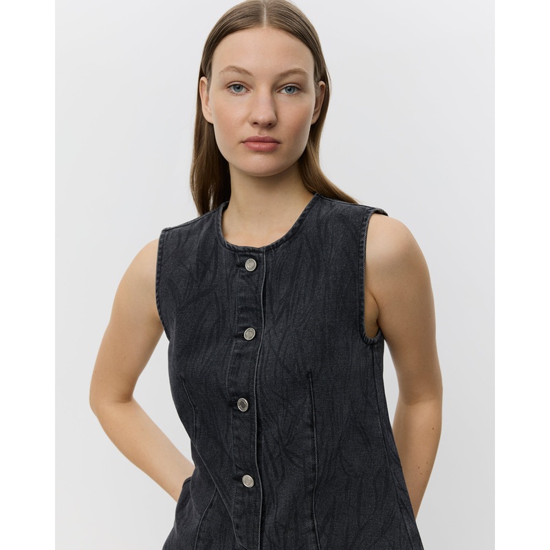 CARLASW VEST – Washed black-34 & 36 & 38 & 40 & 42