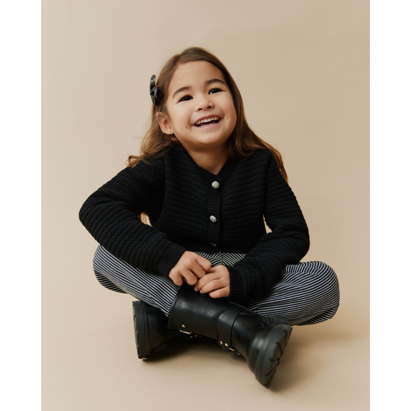 KYRASK CARDIGAN – Black-98 & 104 & 110 & 116 & 122 & 128