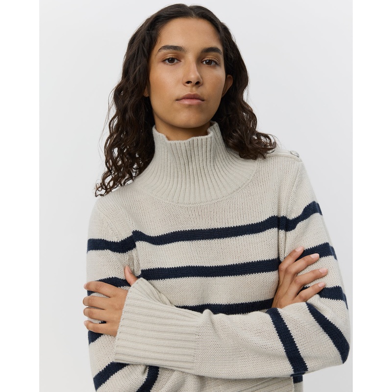 MARGARETSW SWEATER – Grey Striped