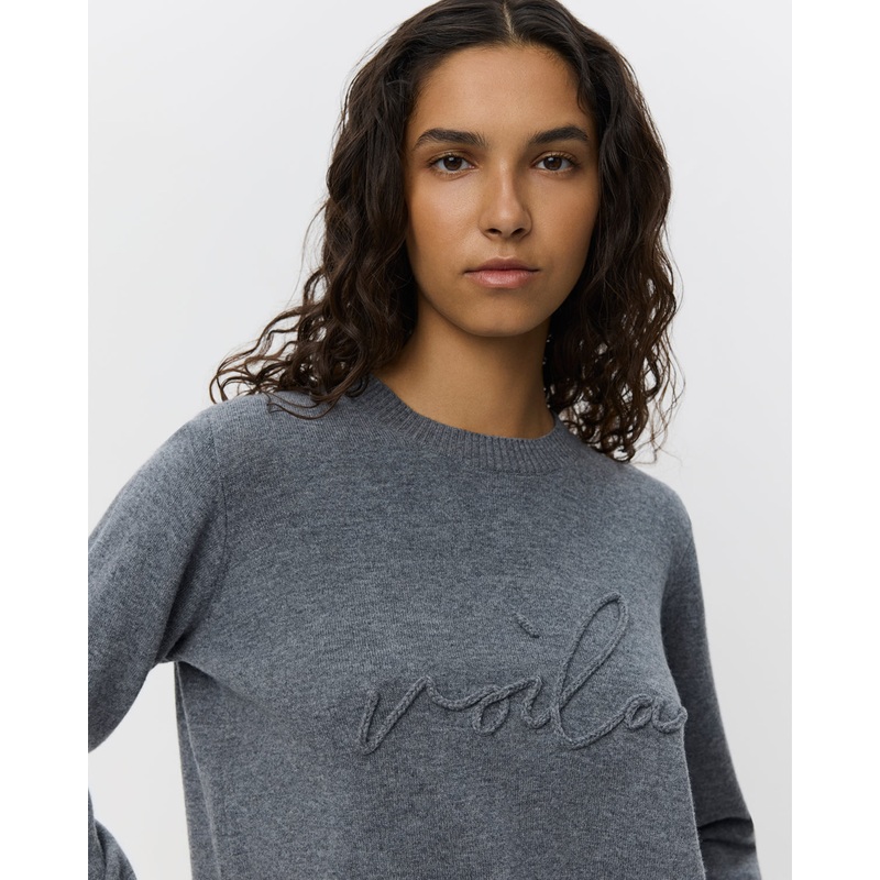 MINNIKSW SWEATER – Grey Melange