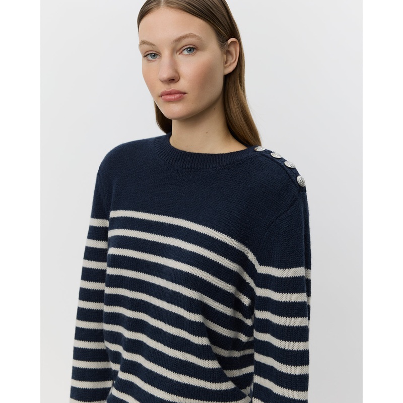 TILDASW SWEATER – Navy Striped