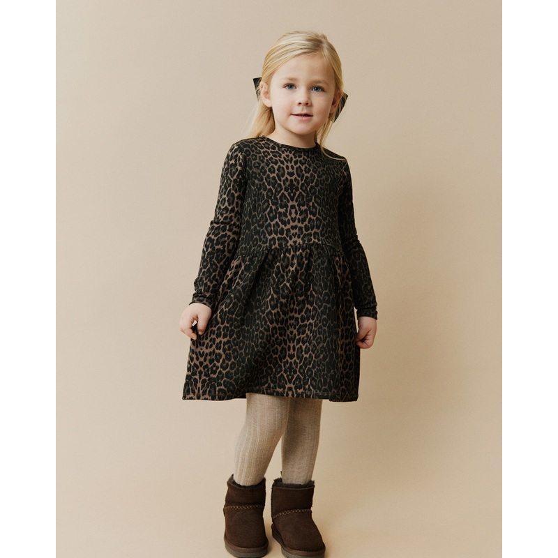 BERRASK DRESS – AOP Leopard-98 & 104 & 110 & 116 & 122 & 128