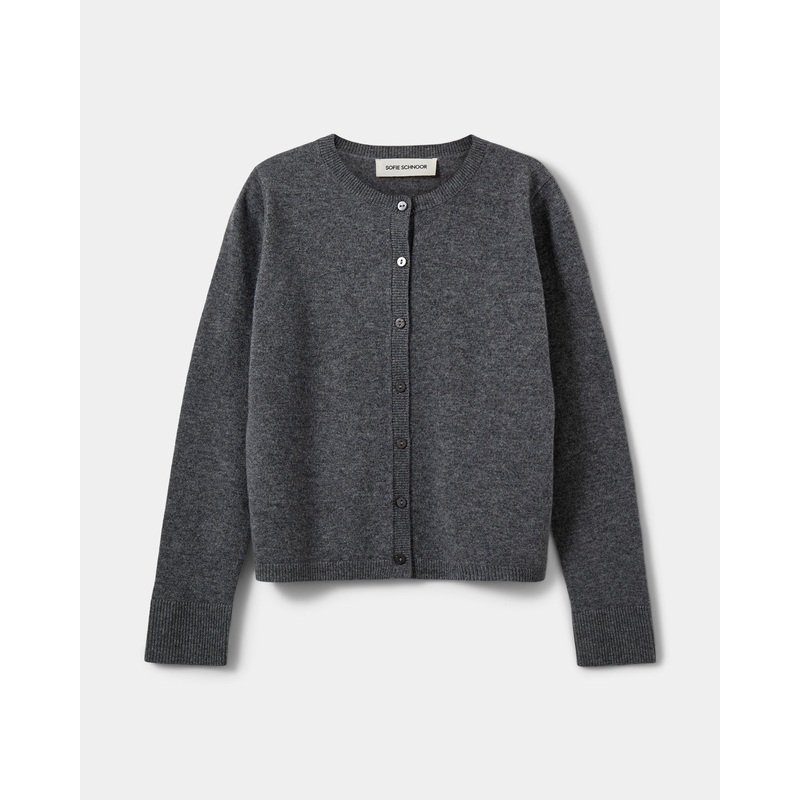 CISSESY CARDIGAN – Dark grey melange