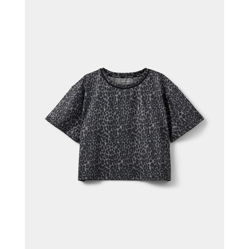 MAISY T-SHIRT – Grey leopard-128 & 140 & 152 & 164 & 176