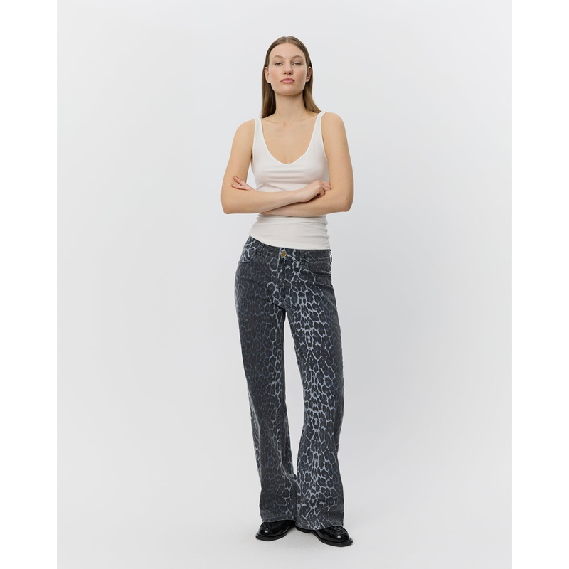 SIENNASW LEOPARD TROUSERS – Blue