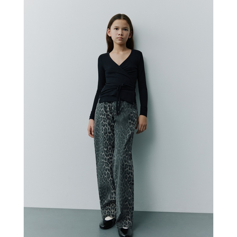 SIENNASY TROUSERS – Grey leopard