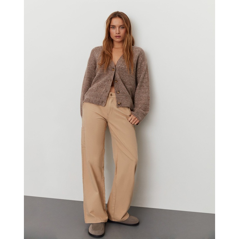 AMYSW TROUSERS – Beige-XS & S & M & L & XL