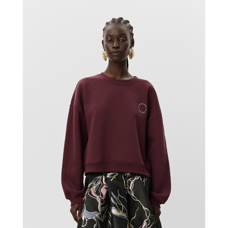 ELINSW SWEATSHIRT – Plum-XS & S & M & L & XL