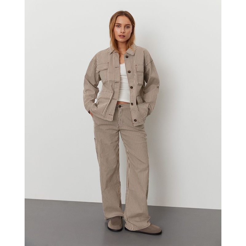 GITTESW TROUSERS – Brown Striped