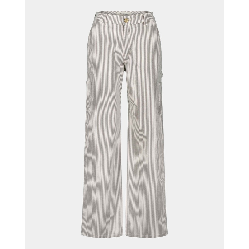 GITTESW TROUSERS – Light Brown Striped