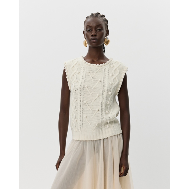 KamelaSW Vest – Off white-XS & S & M & L & XL