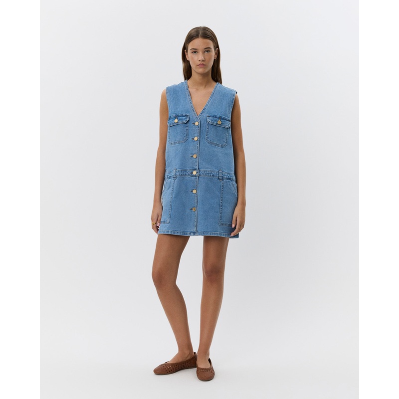 ALBERTINESW DRESS – Denim Blue