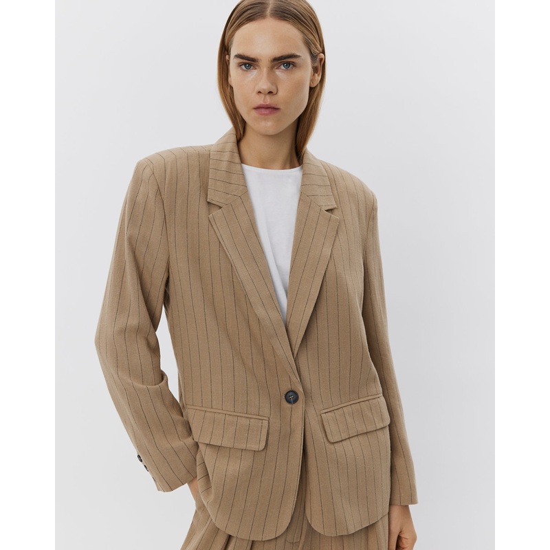 LENNONSW BLAZER – Light Brown Striped
