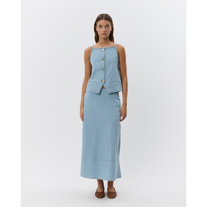 SELIASW SKIRT – Light Blue striped