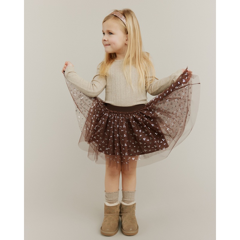 SIGGYSK MESH SKIRT – Brown-86 & 92 & 98 & 104 & 110 & 116 & 122 & 128