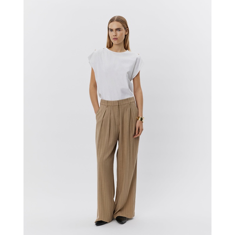 VIVASW TROUSERS – Light Brown Striped