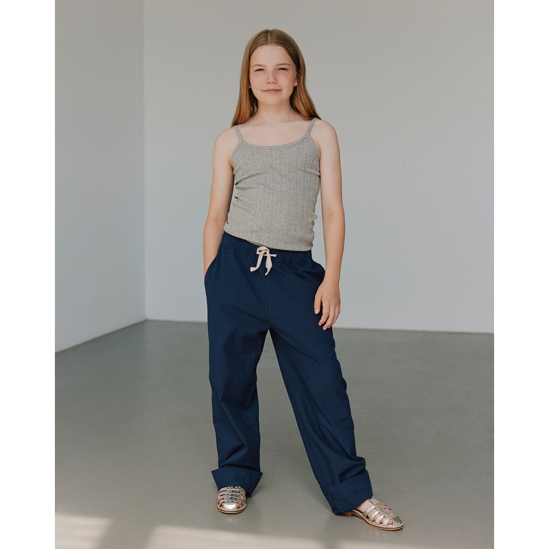 ABIGAILESY HIGH WAIST TROUSERS – Dark blue